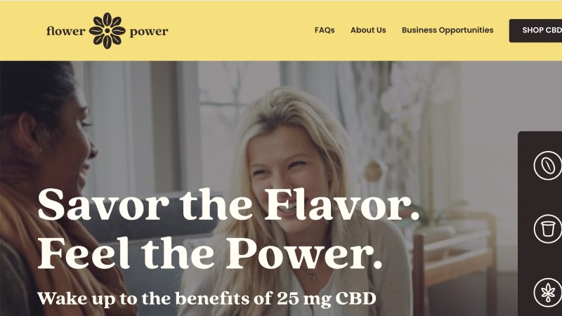 Flower Power Website Homepage